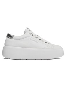 Сникърси Calvin Klein Bubble Cupsole Lace Up HW0HW01861 White/Silver 0K6