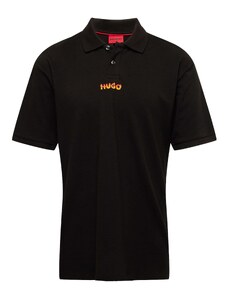 HUGO Тениска 'Dalio' лимоненожълто / розово / черно