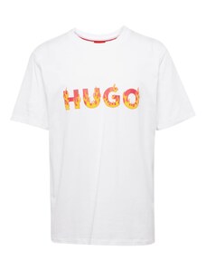 HUGO Тениска 'Danda' оранжево / червено / бяло