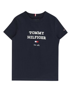 TOMMY HILFIGER Тениска нейви синьо / бяло