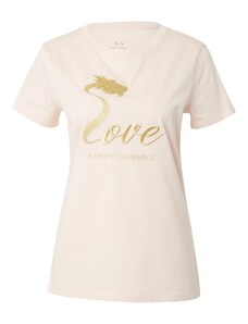 ARMANI EXCHANGE Тениска злато / пастелно розово
