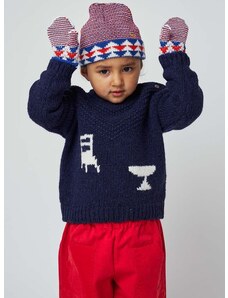 Детски шапка и ръкавици Bobo Choses в бордо