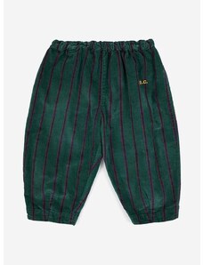 Бебешки спортен панталон Bobo Choses в зелено с десен