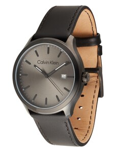 Calvin Klein Аналогов часовник тъмносиво / черно