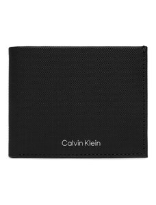 Голям мъжки портфейл Calvin Klein Ck Must Bifold 6Cc W/Bill K50K511383 Ck Black Pique BEH