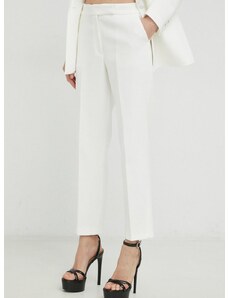 Панталони Ivy Oak в бяло със стандартна кройка, с висока талия IO1100X5124