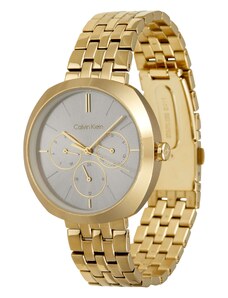 Calvin Klein Аналогов часовник 'SHAPE' злато / бяло