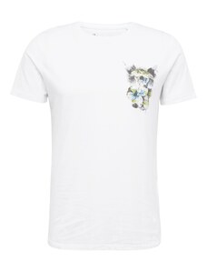 Key Largo Тениска 'DARK FATE' светлосиньо / светложълто / сиво / бяло
