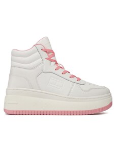 Сникърси Tommy Jeans Tjw Retro Basket Mc Lace Up EN0EN02422 Ecru / Doll Pink YBL