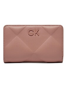 Голям дамски портфейл Calvin Klein Re-Lock Quilt Bifold Wallet K60K611374 Ash Rose VB8