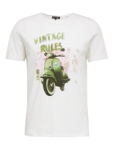 Key Largo Тениска 'MT ROLLER' маслина / светлозелено / бледорозово / бяло