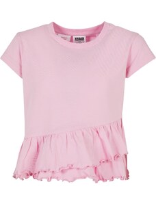 Urban Classics Kids Girls' Organic T-Shirt Volant Girls Pink