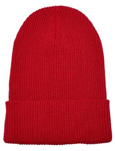 Flexfit Ribbed knit cap made of recycled yarn red