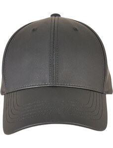 Flexfit Black Alpha Shape Dad Synthetic Leather Cap