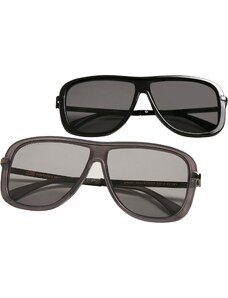 Urban Classics Accessoires Milos 2-Pack Sunglasses Black/Black+Grey/Grey