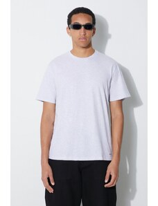 Памучна тениска Carhartt WIP (2 броя) в сиво с меланжов десен