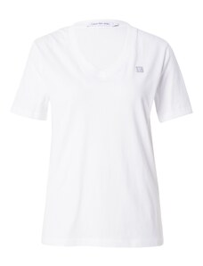 Calvin Klein Jeans Тениска светлосиво / бяло