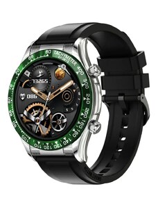 Мъжки Смарт часовник NUBI E18 PRO, IPS Дисплей, Bluetooth разговор, Пулс, Калории, Кръвно налягане, Дистанционна камера, Спортни режими, Зелен / Черен