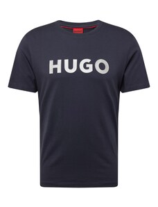 HUGO Тениска 'Dulivio' нейви синьо / бяло