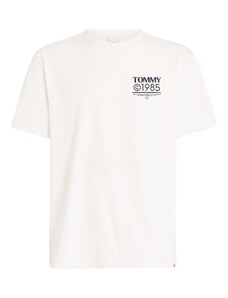 Tommy Jeans Тениска '1985 Collection' черно / бяло