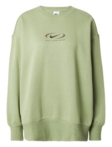 Nike Sportswear Суичър 'Swoosh' зелено / черно