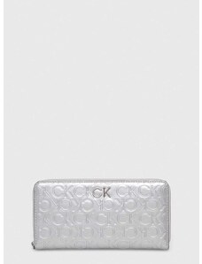 Портмоне Calvin Klein дамски в сребристо K60K611573