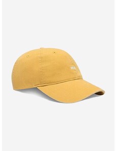 Памучна шапка с козирка Wood Wood Low profile twill cap в жълто с изчистен дизайн 12110804.7083