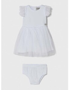 Бебешка рокля Guess в бяло къса разкроена