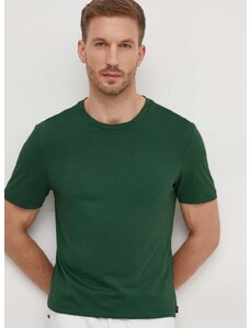 Памучна тениска BOSS в зелено с изчистен дизайн 50468395