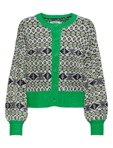 ONLY Плетена жилетка 'DEA' зелено / светлозелено / черно / бяло