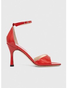Кожени сандали Custommade Ashley Glittery Lacquer в червено 000202046