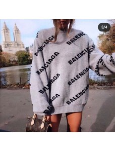 JULIA Плетен пуловер Balenciaga сив