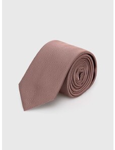 Копринена вратовръзка HUGO в бежово 50468199