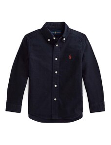 Детска памучна риза Polo Ralph Lauren в черно