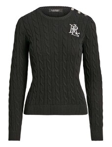 RALPH LAUREN Плетено Gassed Cotton-Sweater 200932223001 black