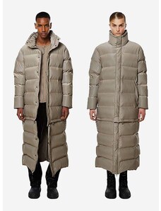 Яке Rains Extra Long Puffer Coat в кафяво зимен модел