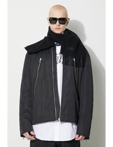 Яке MM6 Maison Margiela Sportsjacket в черно зимен модел с уголемена кройка S62AN0109