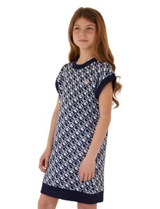 Детска рокля Guess в тъмносиньо къса със стандартна кройка