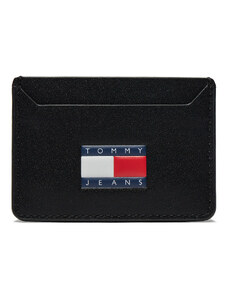 Калъф за кредитни карти Tommy Jeans Tjm Heritage Leather Cc Holder AM0AM12085 Black BDS