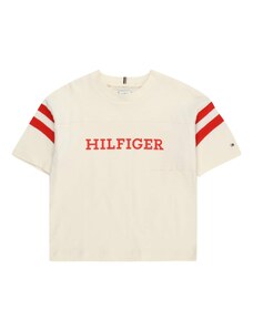 TOMMY HILFIGER Тениска 'Monotype Varsity' бежово / червено