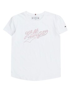 TOMMY HILFIGER Тениска розово / бяло