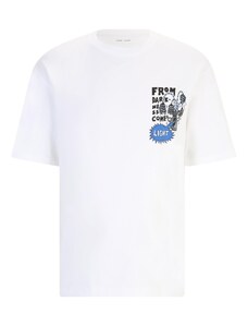 Samsøe Samsøe Тениска 'Handsforfeet' синьо / черно / бяло