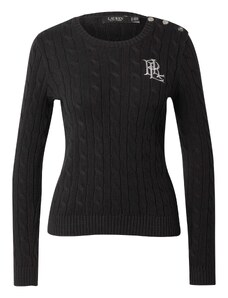 Lauren Ralph Lauren Пуловер черно / сребърно