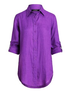RALPH LAUREN Риза Tissue Linen-Shirt 200782777050 purple jasper