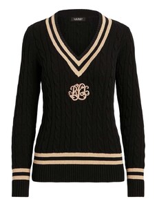 RALPH LAUREN Плетено Gassed Cotton-Ls Sweater 200918922005 black/birch tan