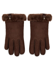 Дамски ръкавици Ugg W Shorty Glove W Leather Trim 17367 Burnt Cedar Bcdr