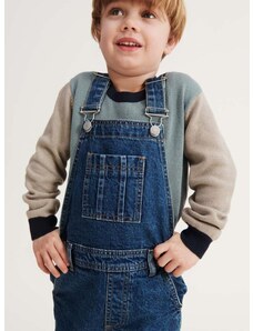 Детски памучен пуловер Liewood в синьо от лека материя