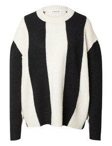 EDITED Пуловер 'Bodil' черно / бяло