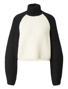 EDITED Пуловер 'Diandra' черно / бяло