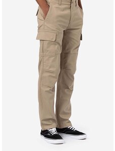 Памучен панталон Dickies в бежово със стандартна кройка